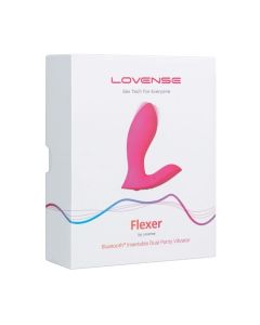 Lovense Flexer – Dual Panty Vibrator | App‑Controlled Wearable Stimulation, Pink