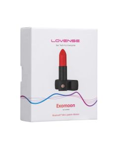 Lovense Exomoon – Discreet Lipstick Vibrator | App‑Controlled Mini Vibe, Red