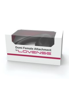 Lovense Domi Female Attachment adds a flexible, textured sleeve to the Domi Mini Wand, delivering soft, stretchy stimulation with powerful vibration. Black