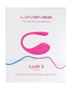 Lovense Lush 3.0 – Sound-Activated App-Controlled Wearable Vibrator | Camming, Long-Distance, Pink