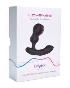 Lovense Edge 2 – Flexible App‑Controlled Prostate Massager | Adjustable Dual‑Motor Design, Black