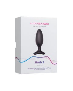 Lovense Hush 2 (1.75") – App‑Controlled Butt Plug | Deep, Intense, Advanced Fit, Black