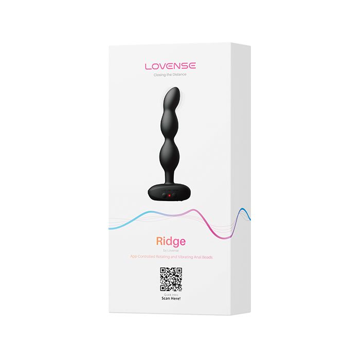 Lovense Ridge – Bumpy Anal Plug | Textured App‑Controlled Anal Vibrator, Black
